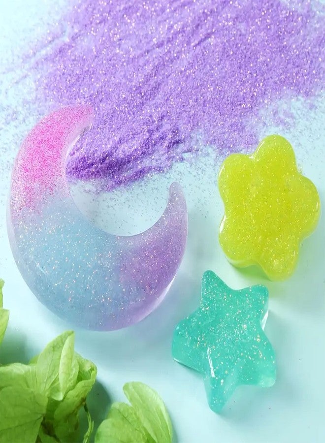 INDIKONB Sparkle Fine Glitter Dust Powder with Sprinkler Bottle | Multicolour Chamki Glitter for Art & Craft, Resin Art, Nail Art, Scrapbooking, Candle Making (50g) (Purple) - Image 2